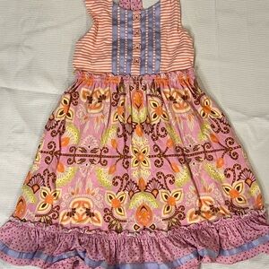 Matilda Jane Pink and Orange Floral Kids Dress
